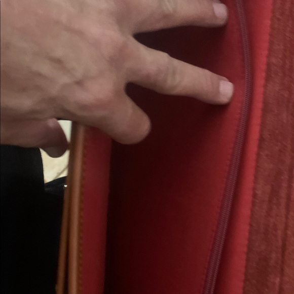 Dooney & Bourke Med/Soft Red Leather Briefcase - Picture 6 of 7